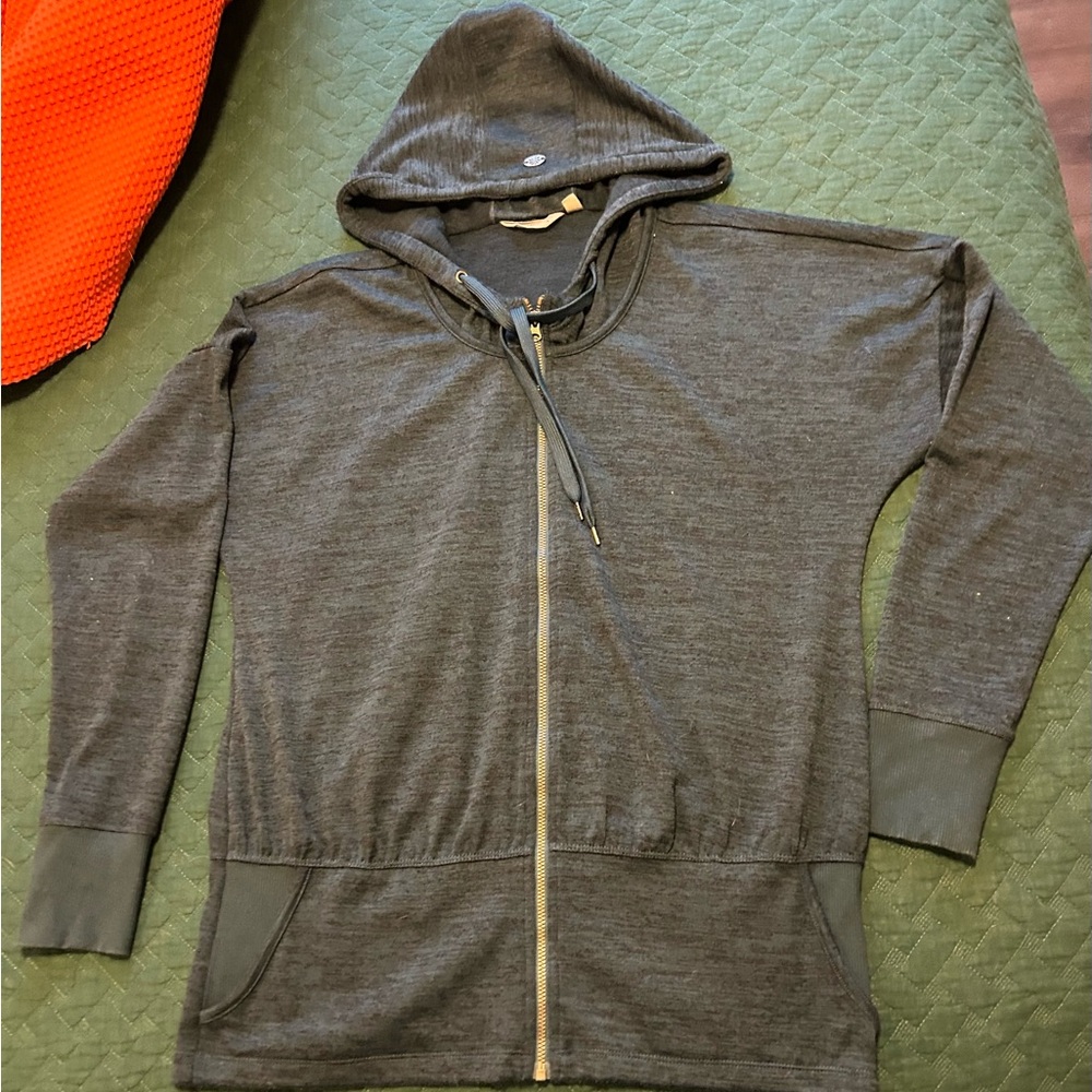 Gray Zip-Up Hoodie Athleta